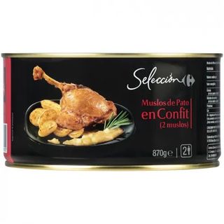 Muslos De Pato En Confit Carrefour Selección Peso neto 470 Gr.