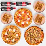 SREDNJA KEBAB + MIJEŠANA + SREDNJA MARGHERITA + 3 Coca cola 0,5l+ 6 kom palačinke Nutella