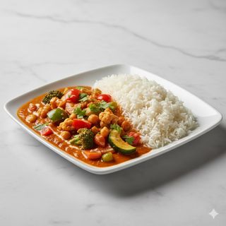 Curry Vegetal con arroz