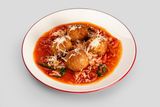 Аранчини с сыром и соусом из печеных перцев (200г)