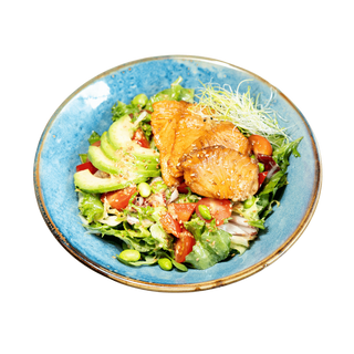 Sałatka z łososiem teriyaki