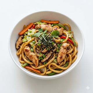17P. Yakiudon Con Pollo