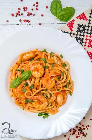 Tagliatelle cu creveți