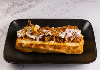 Papa's pulled pork sandwich