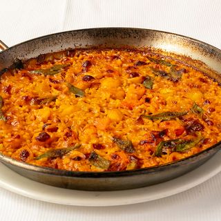 Arroz marinero limpio, para no mancharse. 