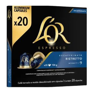 Café Espresso Intenso Descafeinado Cápsulas L'Or 20 Uds.