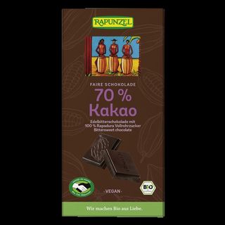 Tableta de Chocolate 70%  Extra Negro 80GR