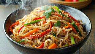 Taietei de orez la wok