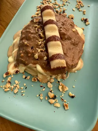 Pancake Kinder Bueno Blanco