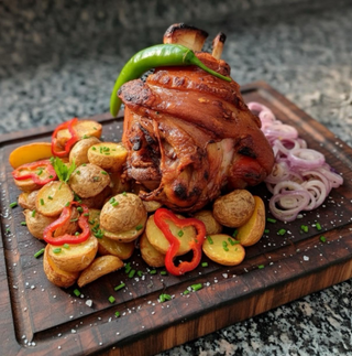 Ciolan la cuptor cu cartofi și ceapă