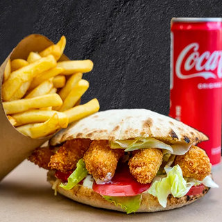 Криспи Чикън Бургер + порция картофки + Кока-Кола (330мл)