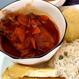 Chicken Box With Local Food.