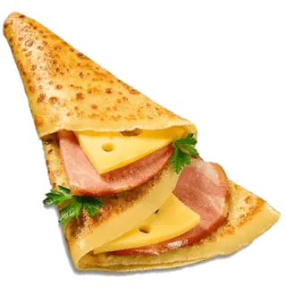 Crepe Jamón York y Queso Edam