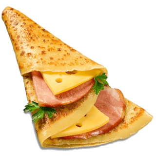 Crepe Jamón York y Queso Edam