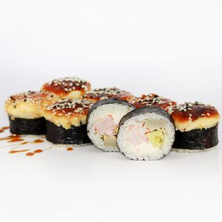 Рол запечений з тигровою креветкою ЛЮКС (450г)