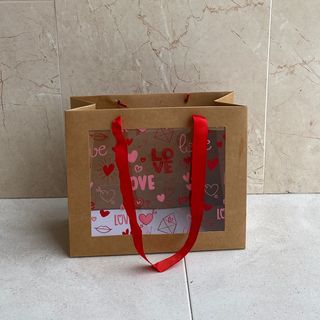 Saco de corações transparente 