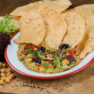 Hummus con zumaque & papadum crujiente