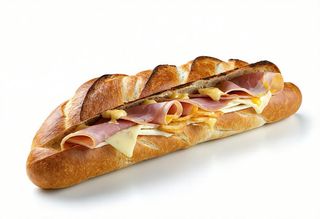 Panino con Prosciutto, Formaggio, Patatine e Salse