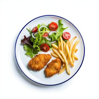 Pollo Empanado Con Patata