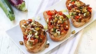 Bruschette miste con verdure - 6 pezzi