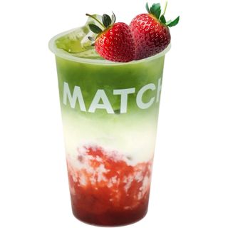 Strawberry matcha latte