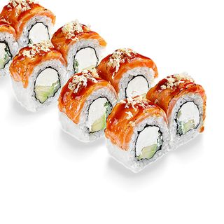 Шалена Філадельфія з лососем абурі і соусом теріякі