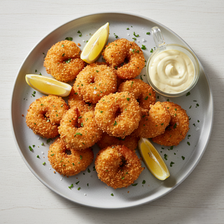 Creveți pane cu lămâie