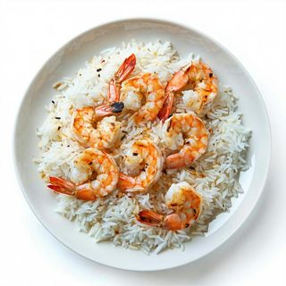 P1 Riso con gamberi alla piastra