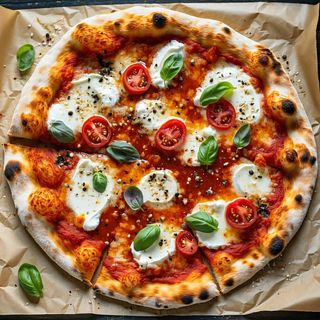 Pizza rossa porcavacca - al piatto