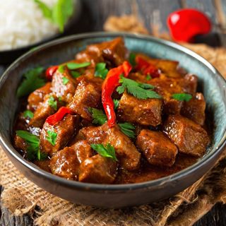 Pork in pepper garlic  sauce