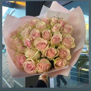 Букет з 25 троянд Пінк Атена