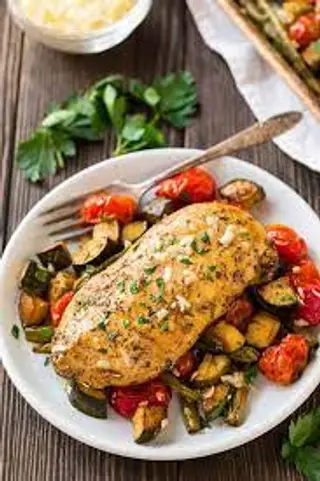 Baked Chicken Fillet And Summer Vegetable Foil Packets