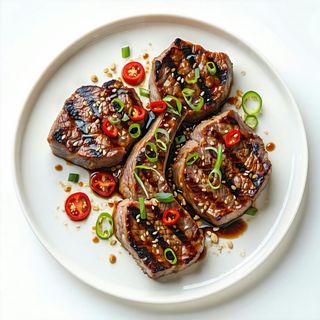 Braciole di maiale coreane alla piastra