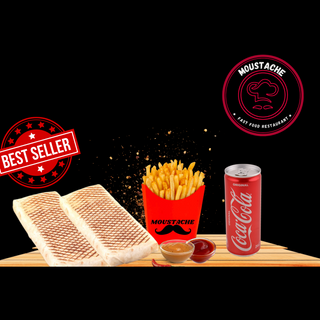 2 Tacos Kefta + 1 Frites + 1 Coca Cola