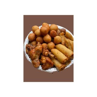 4 Puff, 1 Samosa, 1 Spring Roll, 1 Wing