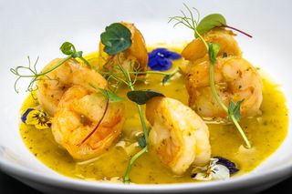 Портокалови скариди с домашно песто (120г)