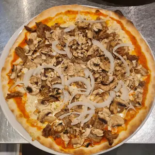 Kebab pizza