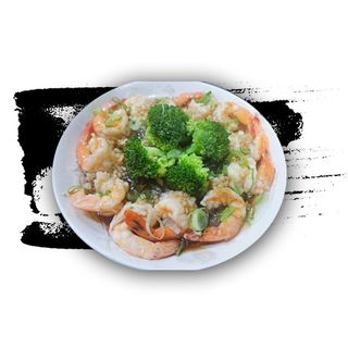 Langostinos  Al Vapor con Fideos de Soja y Suanrong