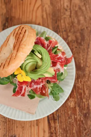 Green Iberic Bagel