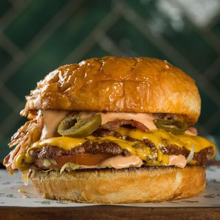 Jalapeno & bacon triple smash burger