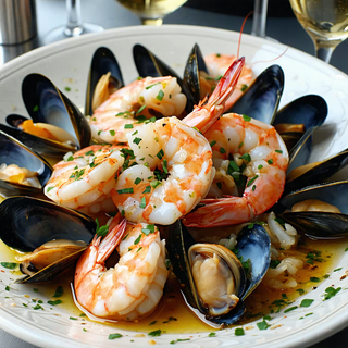 Plat Fruits de Mer Sautés à L'ail