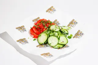 Salata rosii si castraveti