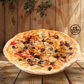 Pizza vegetal (halal)