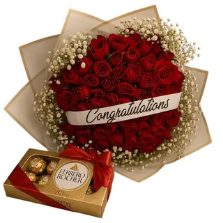 Red Roses + Ferrero Rocher