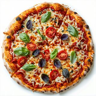 Pizza Margherita con pacchetelle