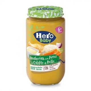 Tarrito Zanahorias Arroz Caldo +4 Meses Hero Baby 235 Gr.