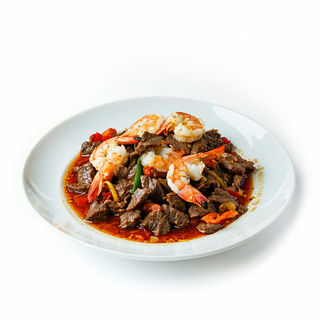 109. San Xia Haa (Ternera, Pollo y Gambas)