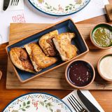 წიწილა შემწვარი სამი სოუსით