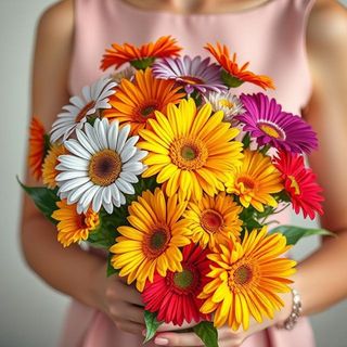 Ramo variado de gerberas multicolor