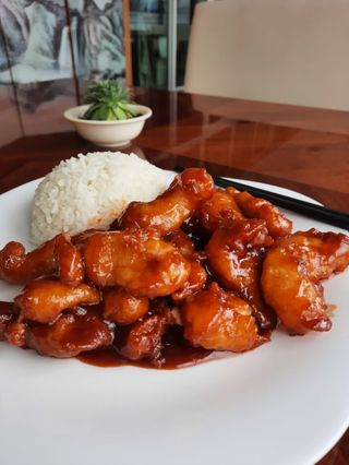 51 Slatko kisela riba sa rižom 550 gr